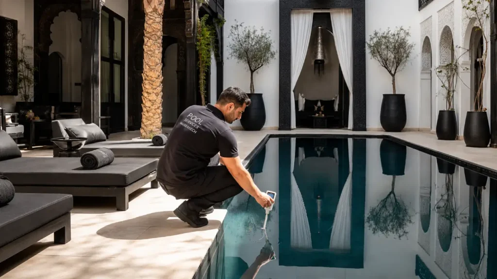 Maintenance de piscine pour Riad à Marrakech