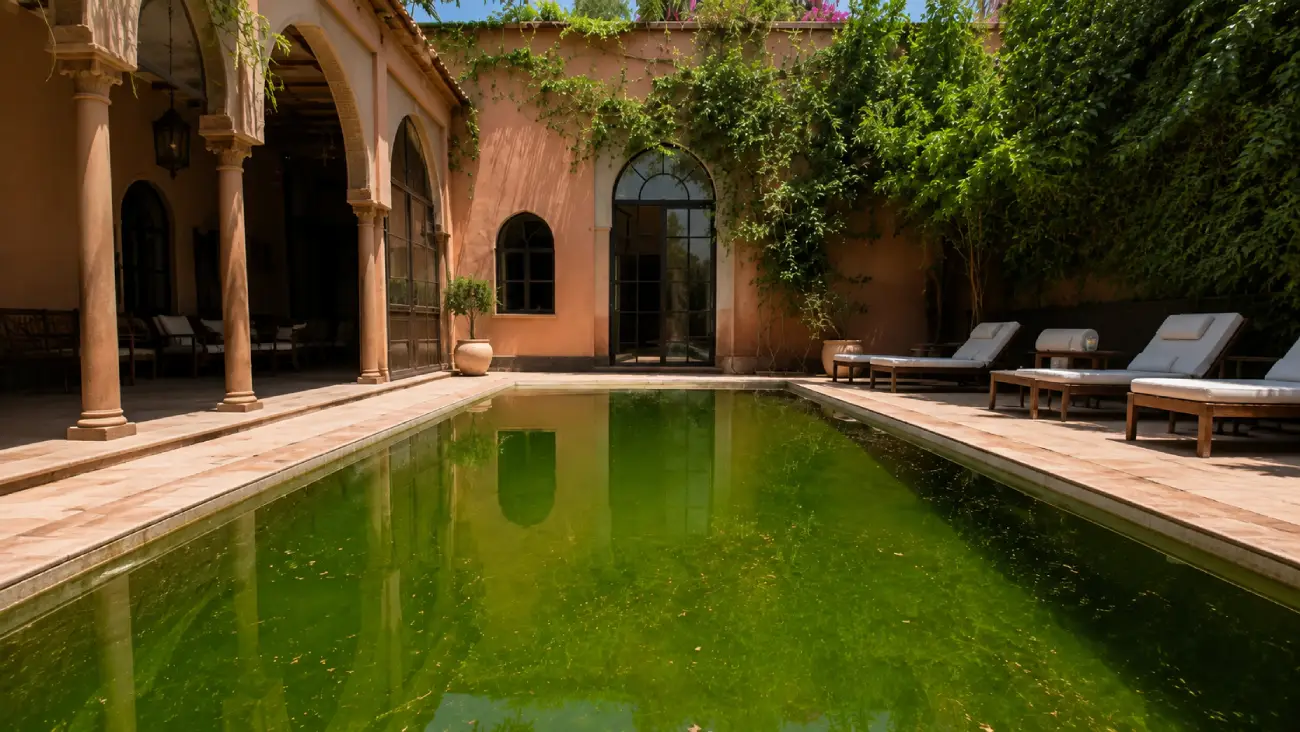 Traitement de l’eau de piscine à Marrakech -AVANT-